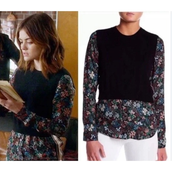 Veronica Beard Tops - Veronica Beard Mellow Sweater Floral Pretty Little Liars Cashmere Silk